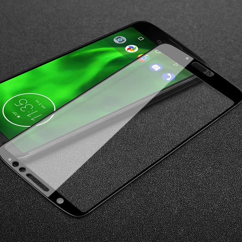2 шт. черный ультра-тонкий Защита экрана закаленное стекло 5 7 для мото G6 G 6 полный