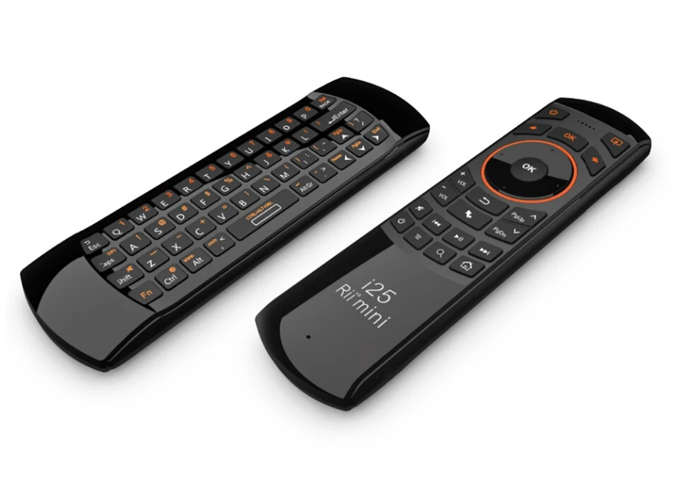 Rii Mini i25 2,4G Беспроводная русская английская Клавиатура Fly Air mouse IR удлинитель обучающий пульт дистанционного управления для Android Smart tv IP tv