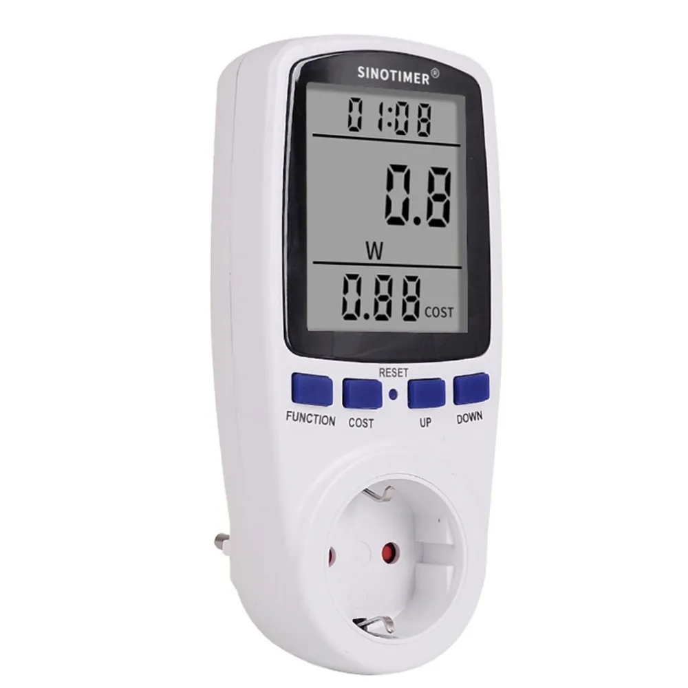 SINOTIMER DDS108 розетка цифровой измеритель напряжения Потребляемая мощность ватт