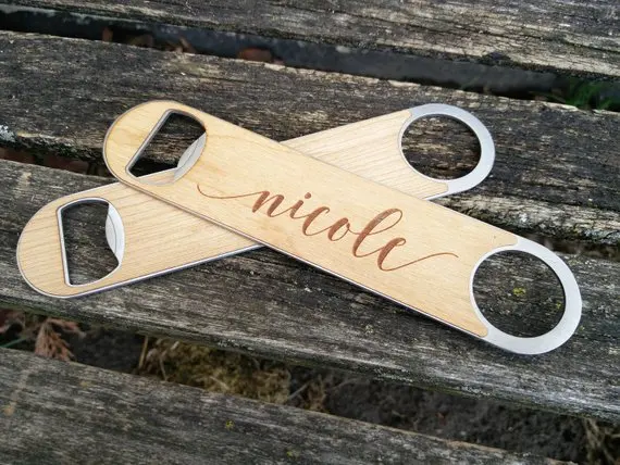 

Personalize wood engraved wedding paddle Bottle Opener groomsman i do crew thank you Gifts opener birthday Valentine's day gifts