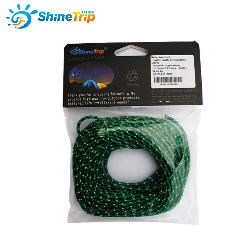 ShineTrip веревка для палатки 2 5 мм * 15 м флуоресцентная Светоотражающая кемпинга