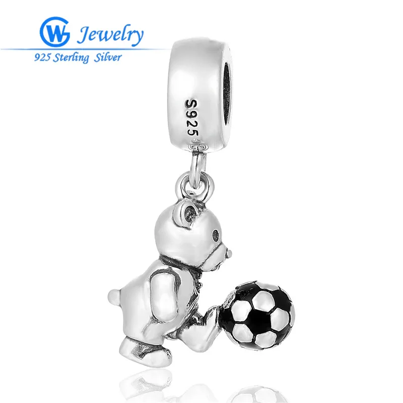 

Sterling Silver Pendant Charms Animal & Football Charm Pulseira De Prata DIY Jewelry Making 925 Brand Gw Jewellery S459H20