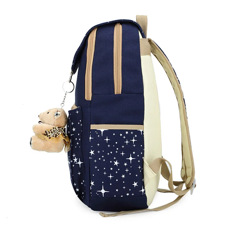 3 шт./компл. женский рюкзак школьные сумки с принтом звезды рюкзаки для подростков