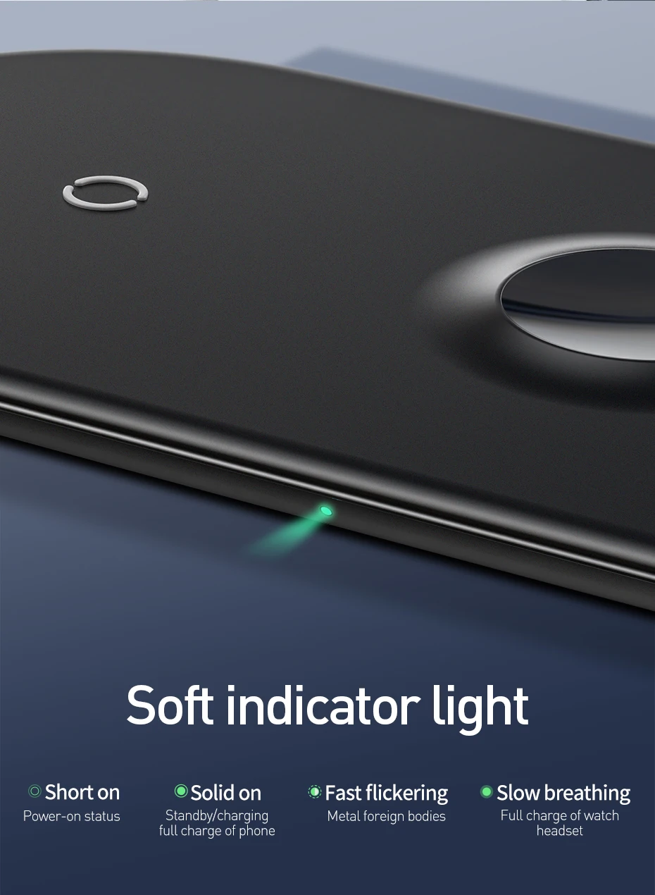 Baseus Smart 3 в 1 Qi Беспроводное зарядное устройство для Apple Watch iPhone XS samsung S10 10 Вт 3,0 Быстрая зарядка для i Watch и наушников