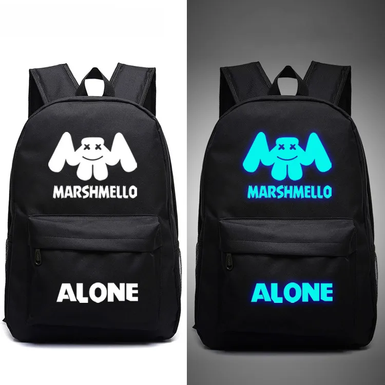 Ночник Marshmello школьный ранец 100 DJ Skrillex сумка на плечо хлопок конфеты рюкзак для