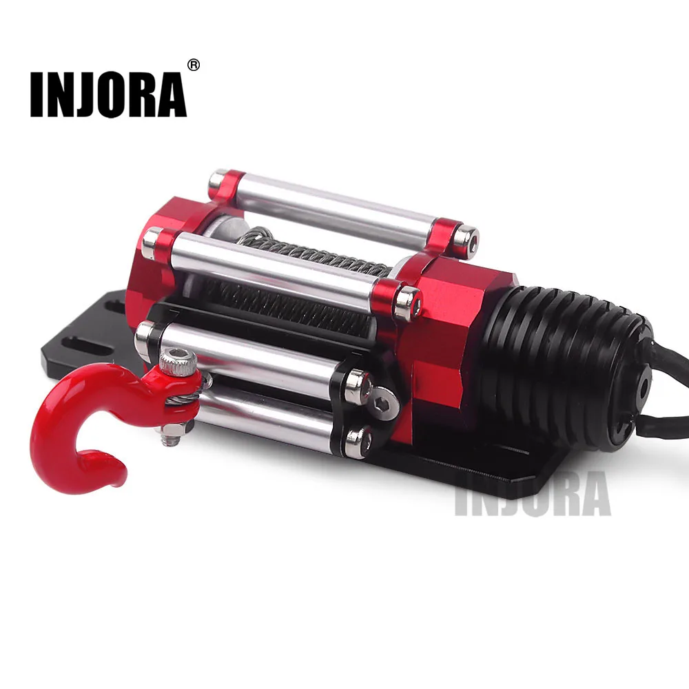 INJORA RC Автомобильная металлическая Проводная ИМИТИРОВАННАЯ Лебедка для 1/10