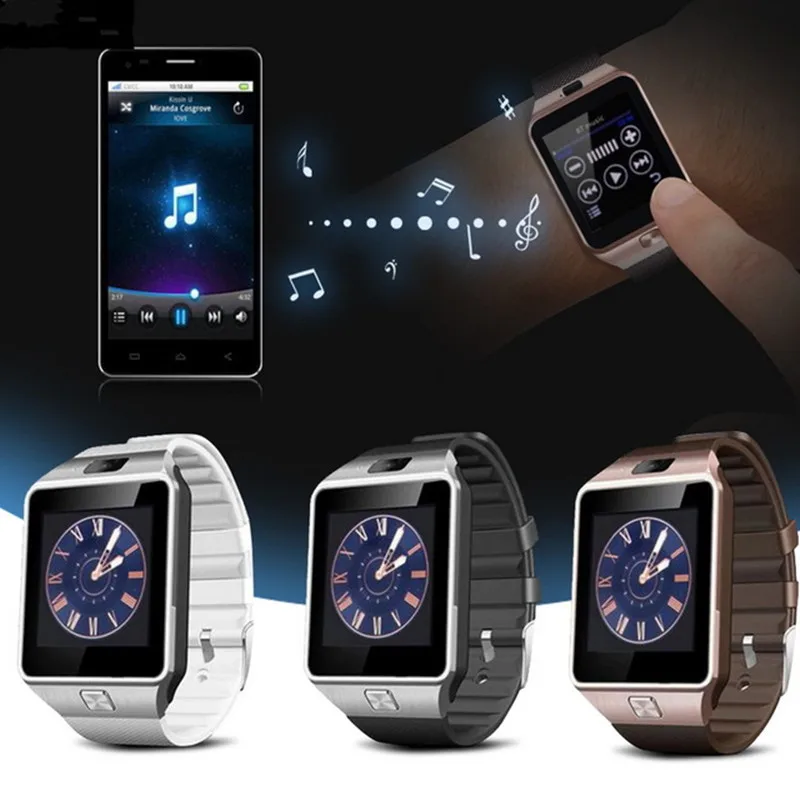 Bluetooth Смарт-часы с камерой наручные часы сим-карта камера DZ09 Smartwatch мужские для Apple