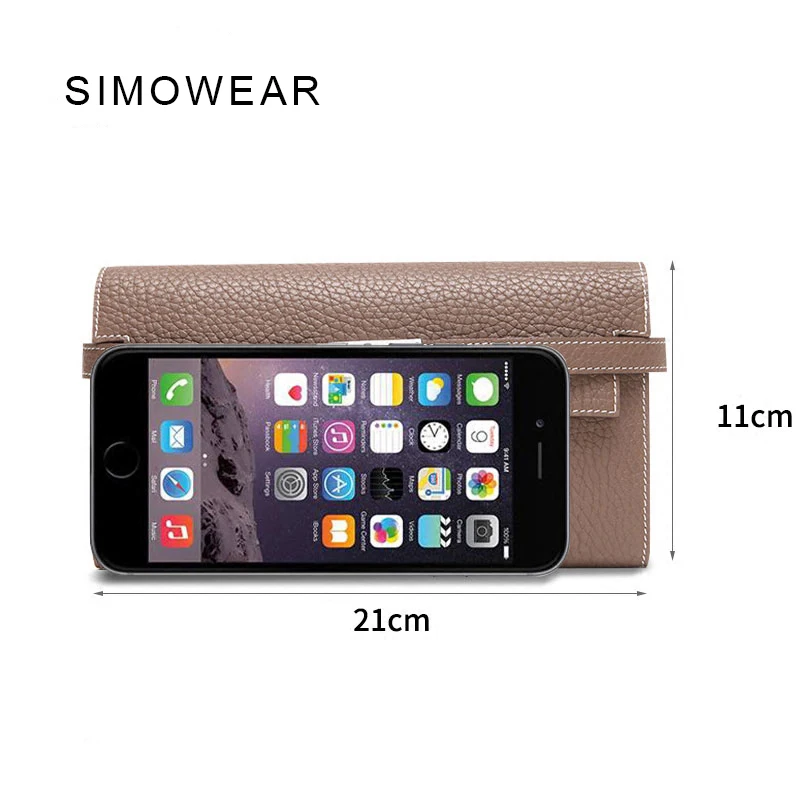 SIMOWEAR Длинный кошелек из коровьей кожи известный бренд роскошный для леди карты
