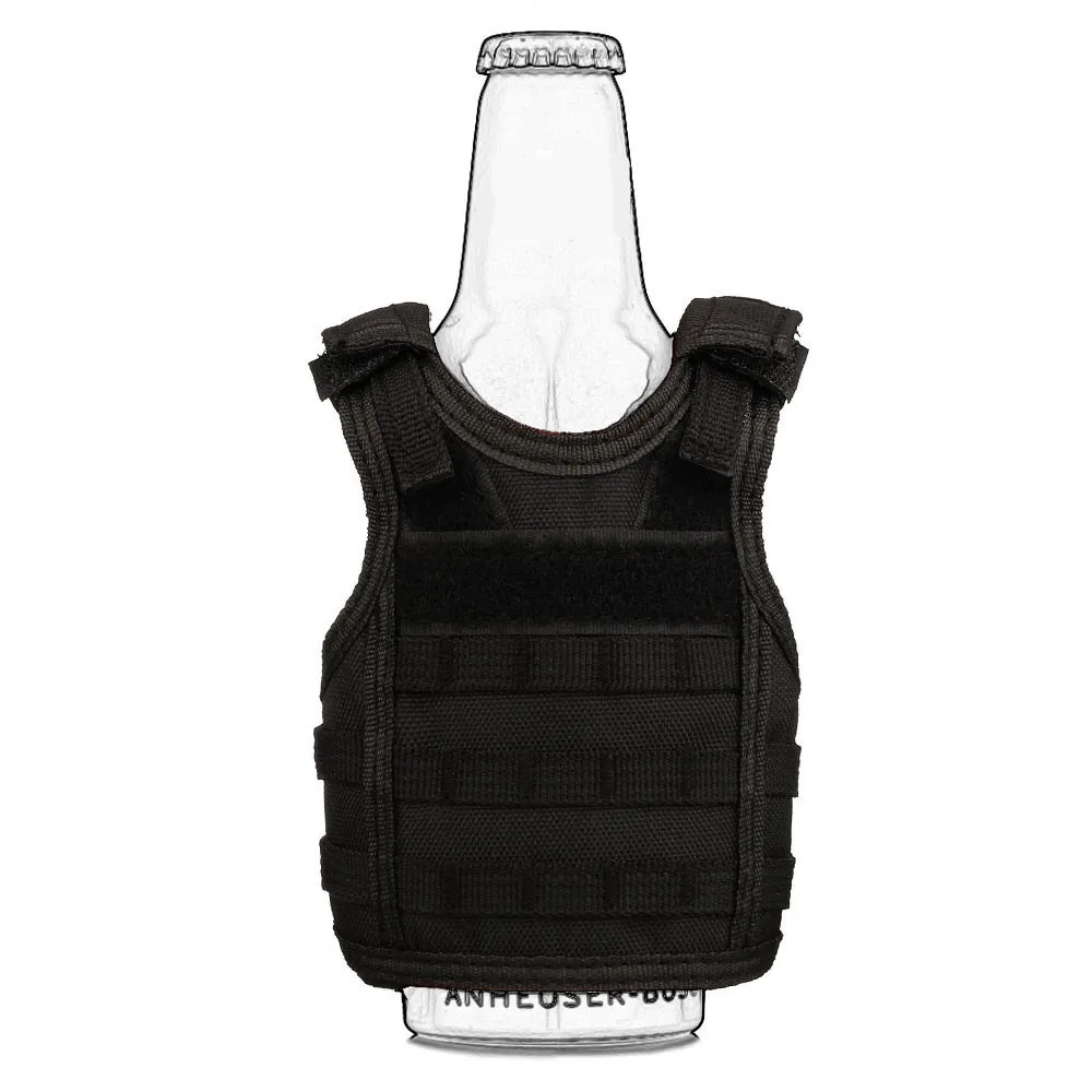 YOTOP Tactical Vest Layer Military Beer /Red Wine Bottle Set Mini Molle vest Hunting Drink set Adjustable Shoulder Straps | Дом и сад