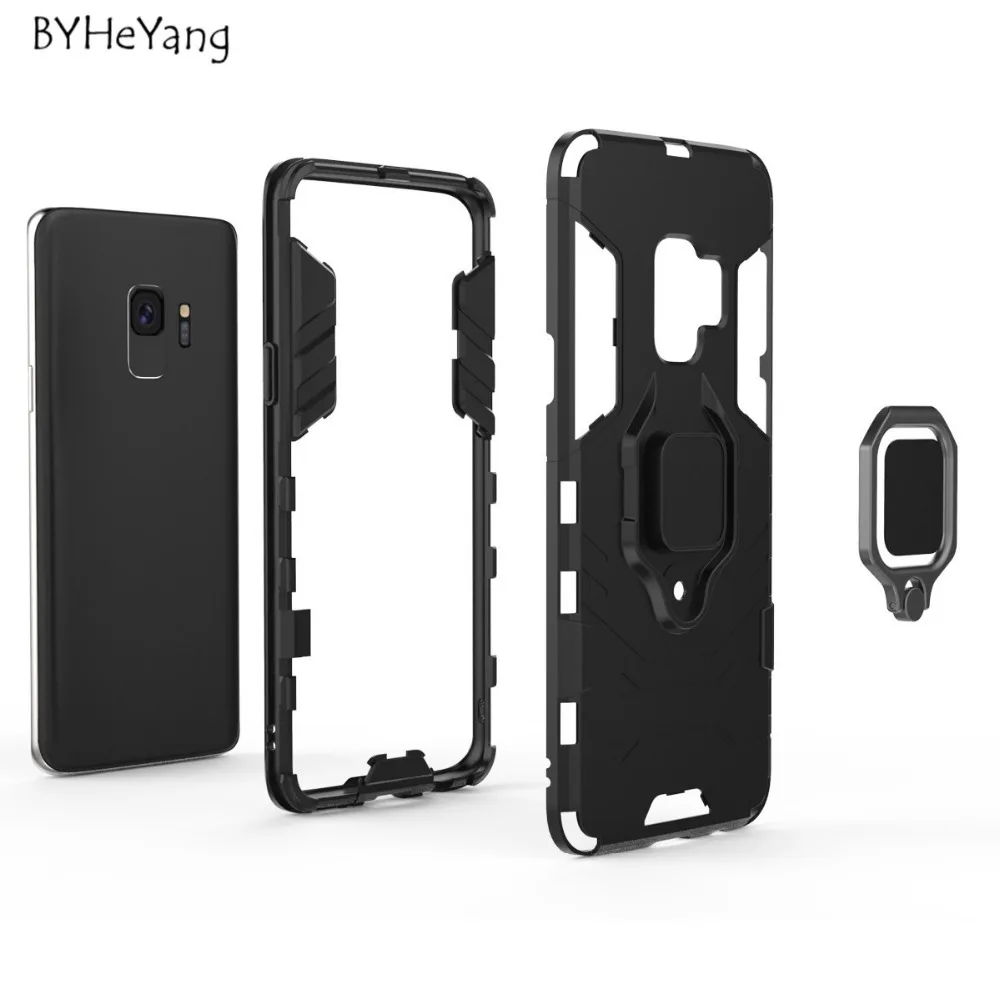 Чехол-подставка с металлическим кольцом для Samsung Galaxy S8 S9 NOTE 9 Plus A7 2018 A750 | Мобильные