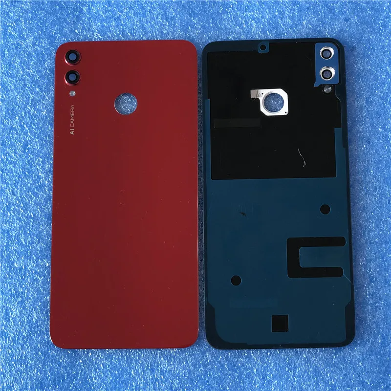 Axisinternational для 6," huawei Honor 8X стеклянная задняя крышка для батареи чехол Корпус+ рамка отпечатков пальцев+ вспышка+ стеклянный объектив
