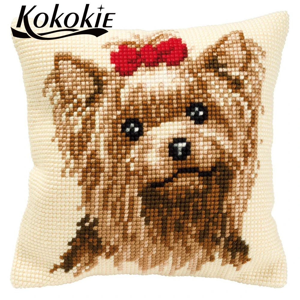 

Игла diy подушки вышивка наволочка из пряжи красота Собака Вышивка крестиком подушки наборы вышивка рукоделие подушка