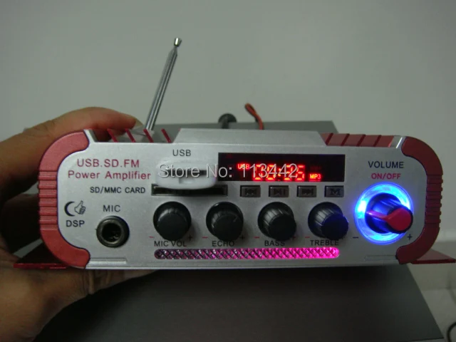 HY600 amplificador Automotivo Авто falantes FM аудио + микрофон MP3 Динамик мини Hi-Fi стерео Усилитель