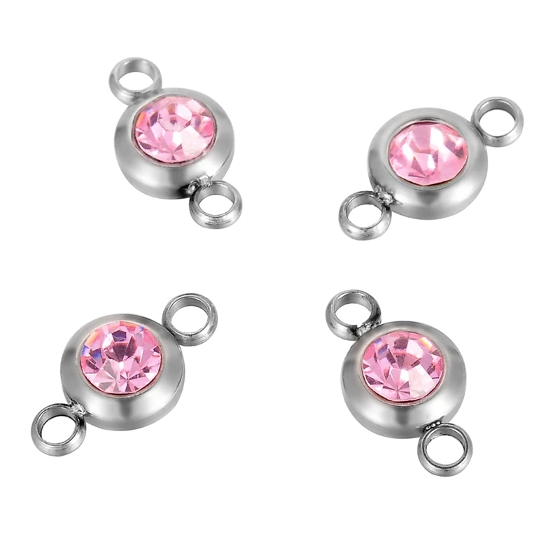 LASPERAL 5 шт. красочный соединитель из нержавеющей стали круглый разъем Стразы для