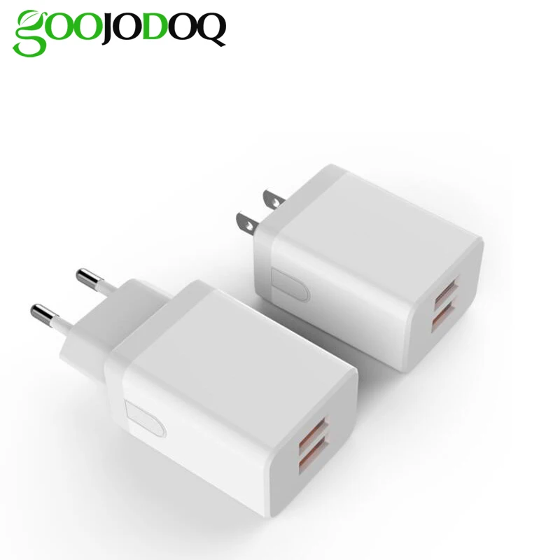 Для iphone Eu зарядное устройство 2.4A Usb настенное для huawei samsung Dual USB быстрое адаптер