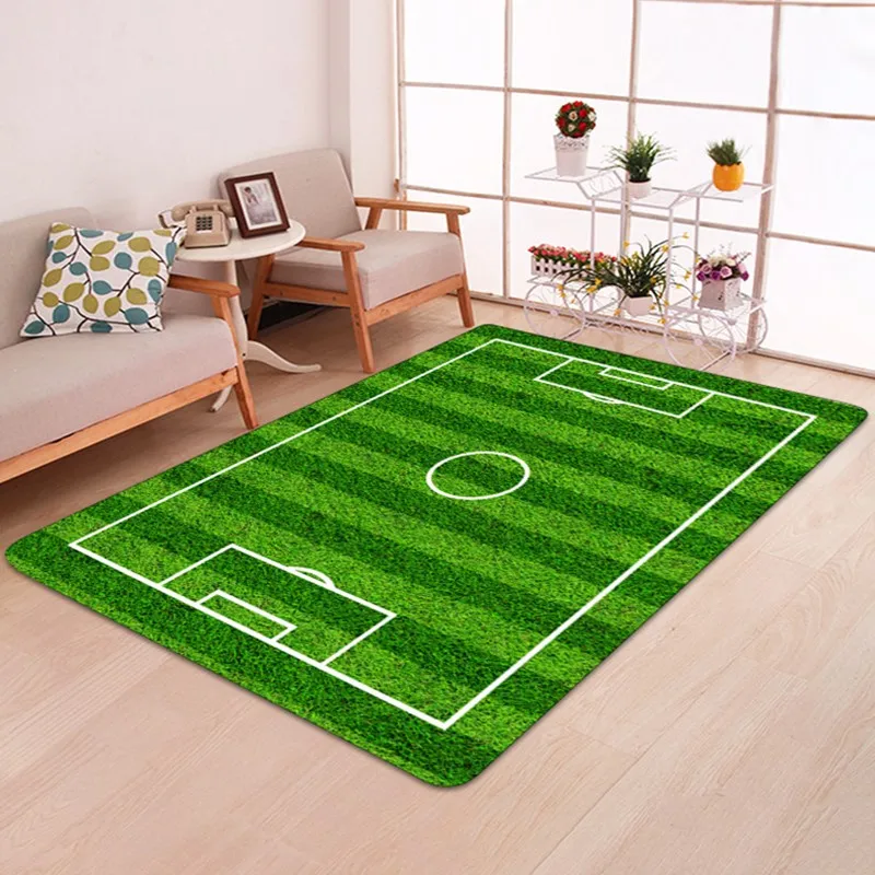 

Multi-sized Green Football Field Door Mat Kitchen Absorbent Mat Pad Bathroom Mat