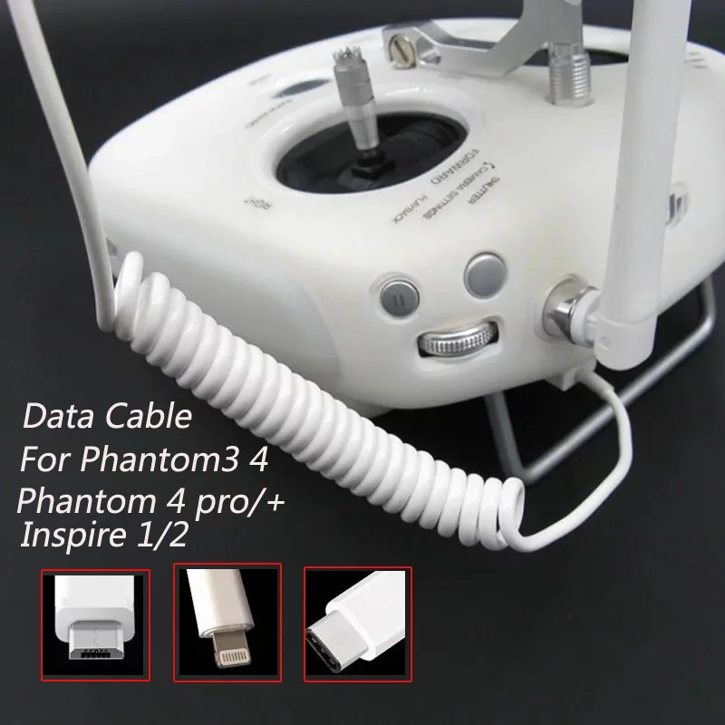 

Android IOS Type C портативный кабель для передачи данных для DJI Phantom 3/4 PRO + Inspire 12 подходит для телефонов IPhone IPad Android