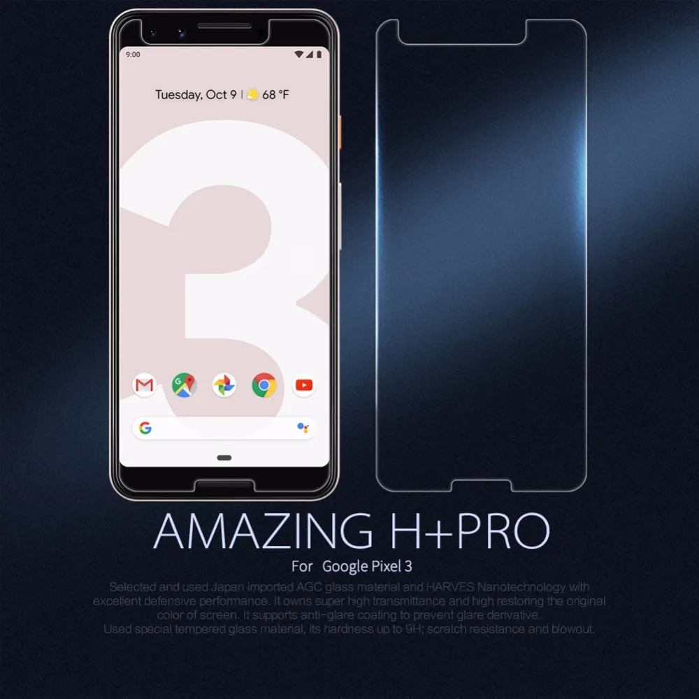 Закаленное стекло для Google pixel 3 Nillkin H + PRO 2.5D Защитная пленка экрана | Мобильные