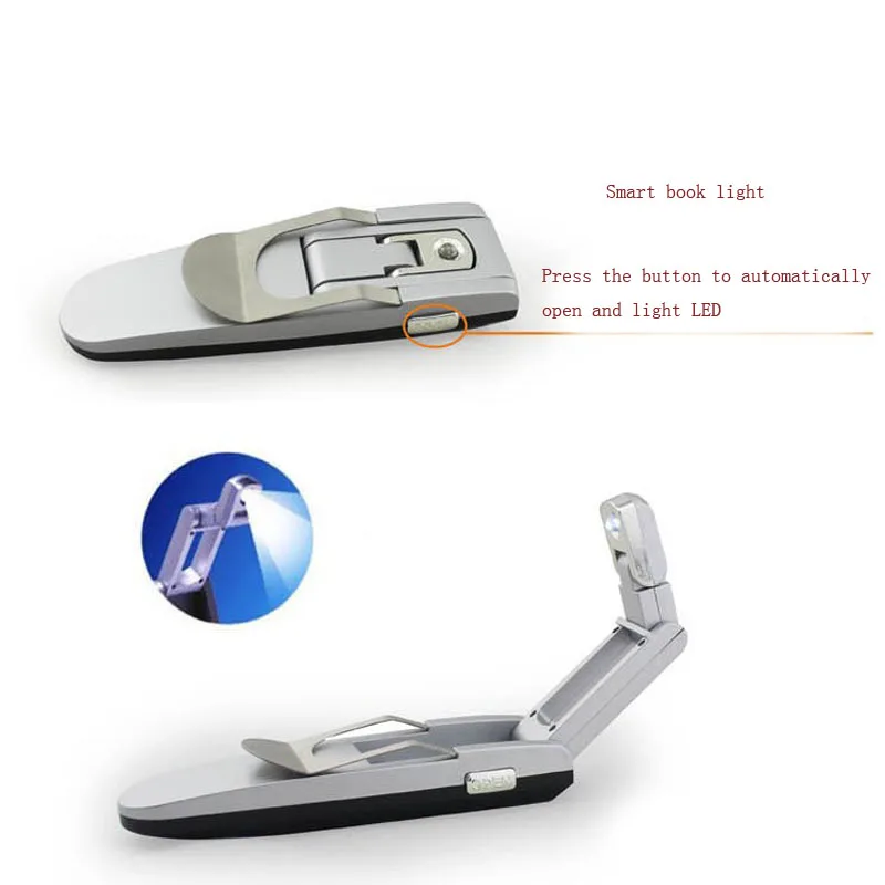 Автоматический всплывающий свет книги Складная LED портативная лампа для чтения с