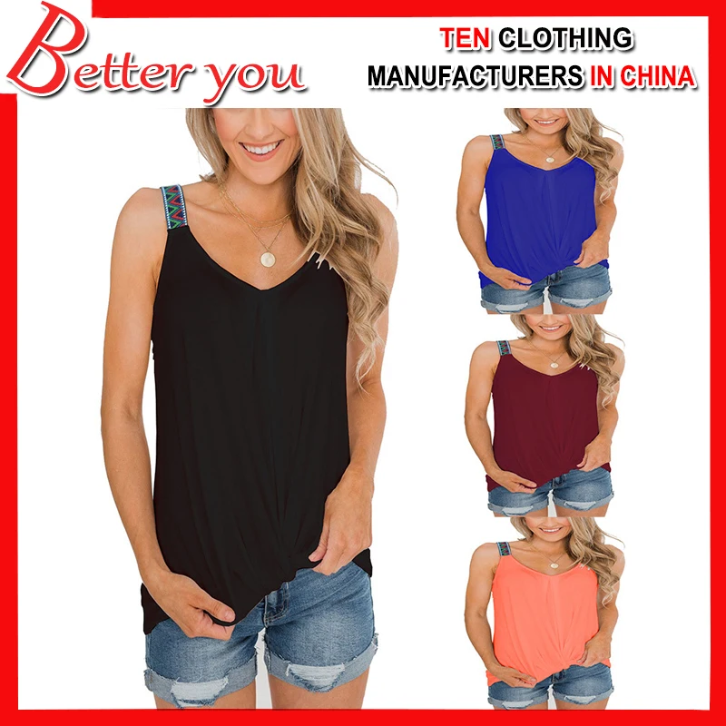 Горячая распродажа лето 2019 Женские топы с бретельками v-образным вырезом рубашка