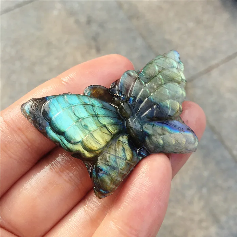 Красивые хрустальные резные украшения натуральный ручной работы лабрадорит