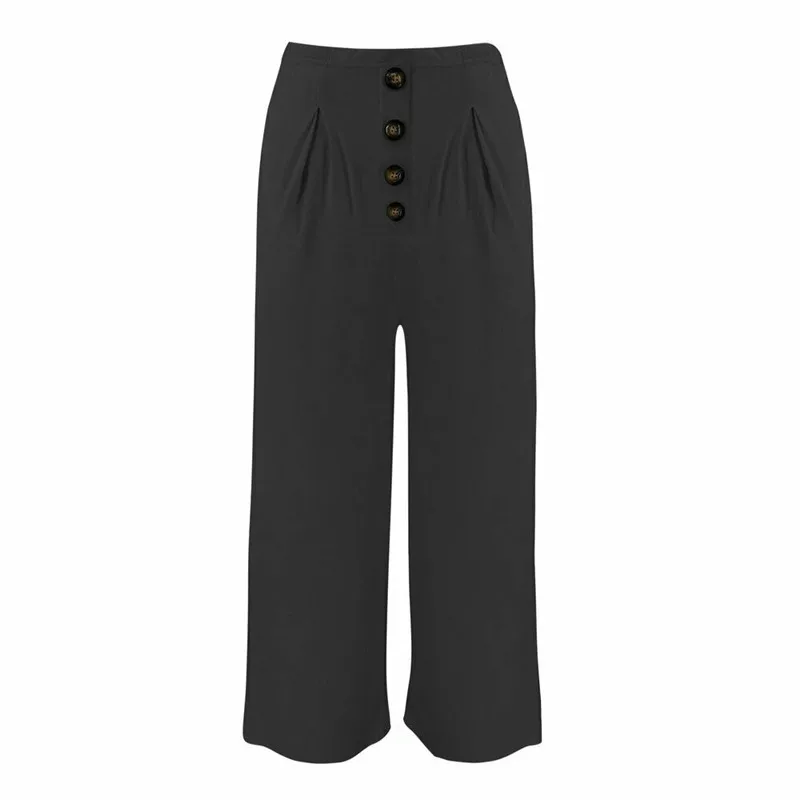 Женские широкие повседневные брюки с высокой талией женские Мешковатые шаровары