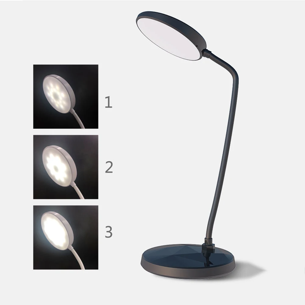 USB LED перезаряжаемая портативная настольная лампа Регулируемая Складная