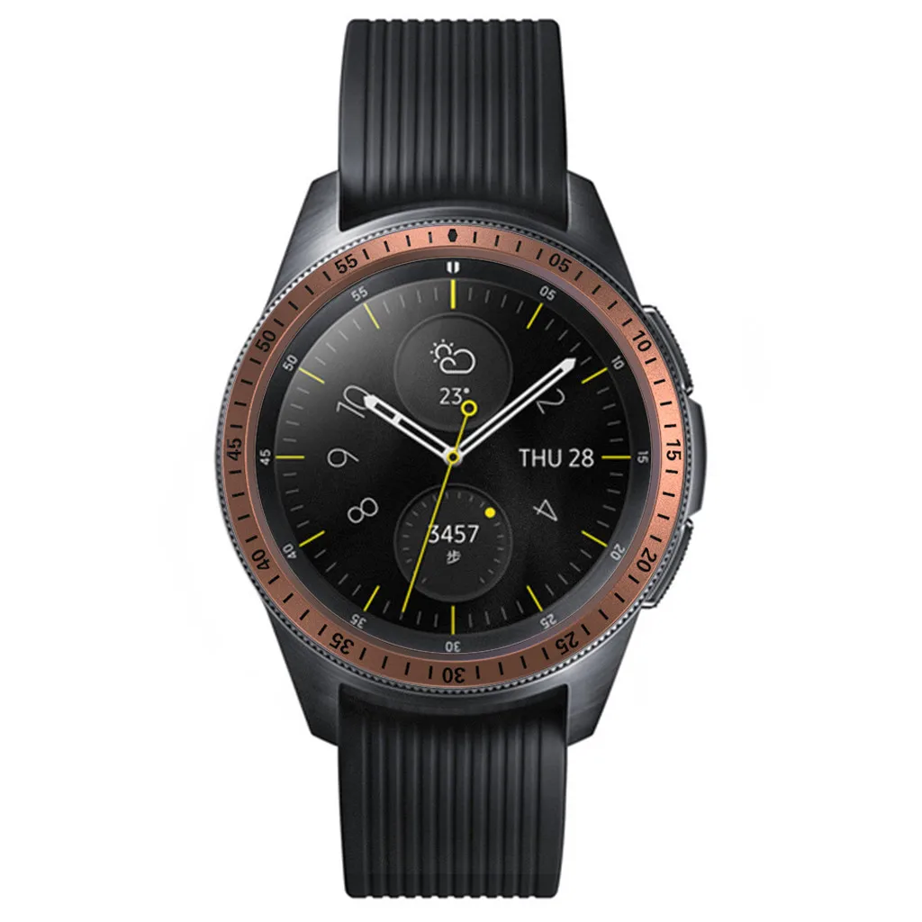 Модные украшения часов Аксессуары для samsung Galaxy Watch 42 мм, драгоценный камень кольцо клеющаяся крышка против царапин Металл Прочный
