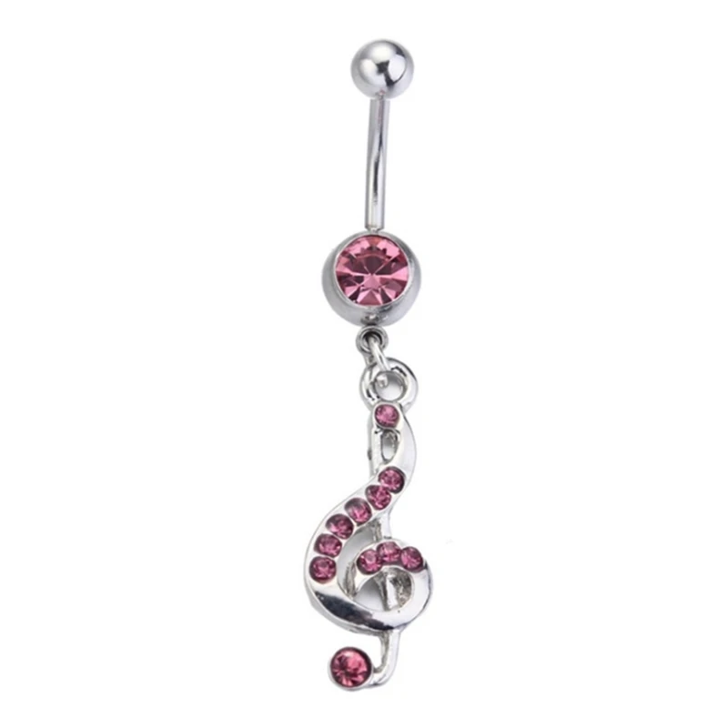 summer new style note navel rings medical stainless steel belly button blue crystal hot body piercing jewelry party gifts |