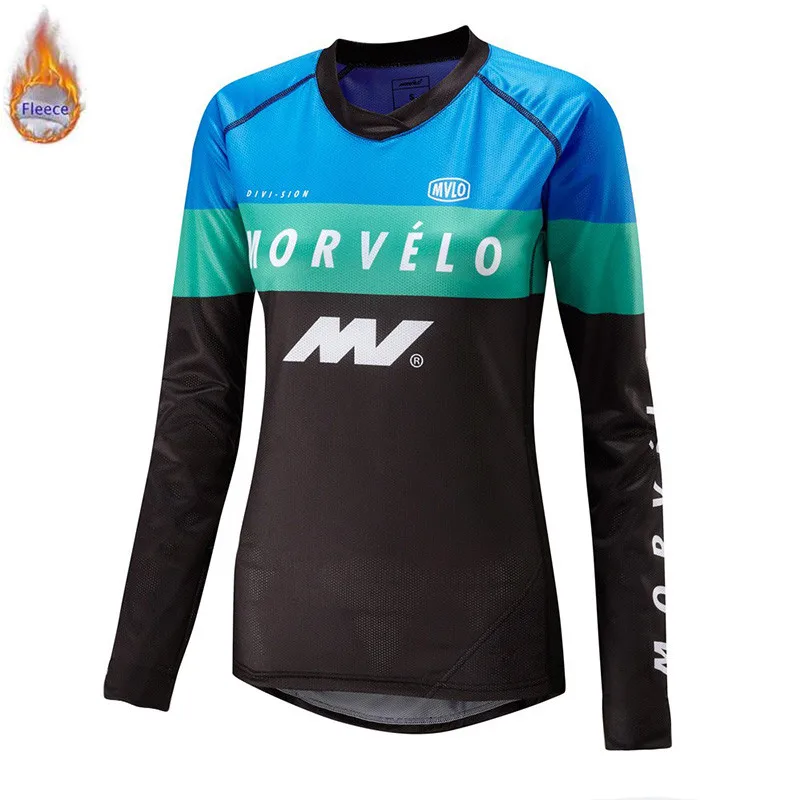 6 Morvelo, новинка, зимний теплый флисовый женский свитер с длинным рукавом для велоспорта, MTB, велосипедная одежда, mujer maillot Ropa Ciclismo hombre - Цвет: 6