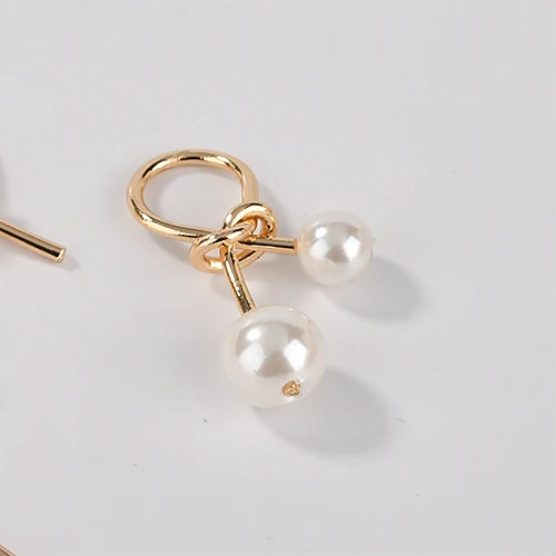 6 DIY медное покрытие 18k золотой цвет сохраняющий жемчуг Завязывающиеся асимметричные серьги-капли и аксессуары - Цвет: 6