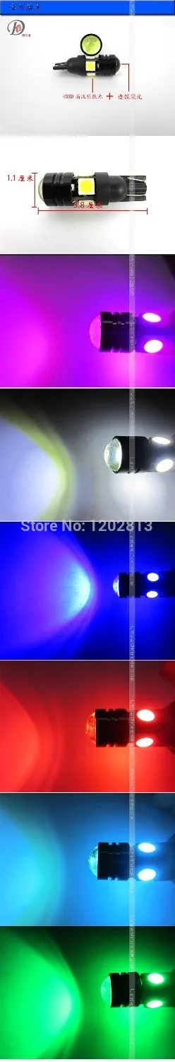 Бесплатная доставка 4 шт объектив светодиодный smd W5W T10 Veilleuses Feux положение odb Blanc EFFET
