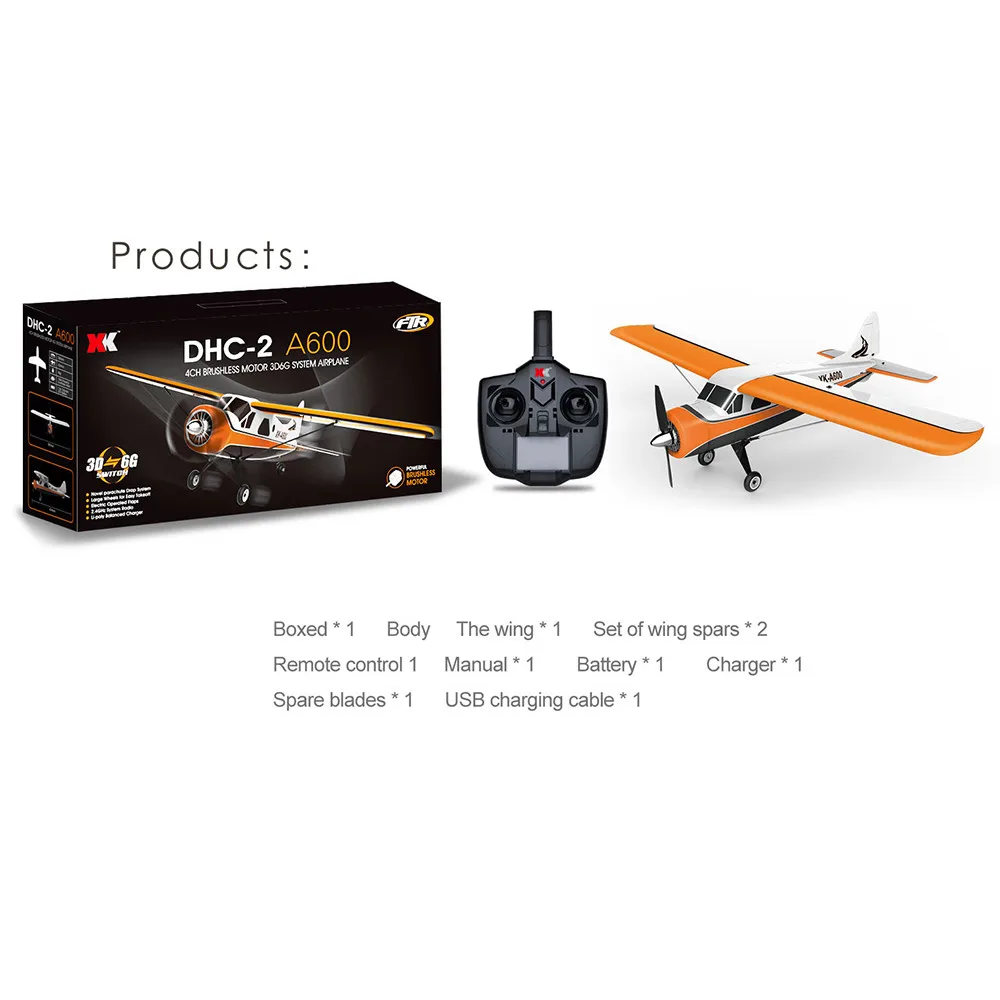 XK DHC-2 A600 4CH 2,4 г бесщеточный мотор 3D6G для дистанционно управляемого летательного аппарата 6-осевой планер приводной двигатель 1404 вращающийся бесщеточный мотор(нормами США)#15