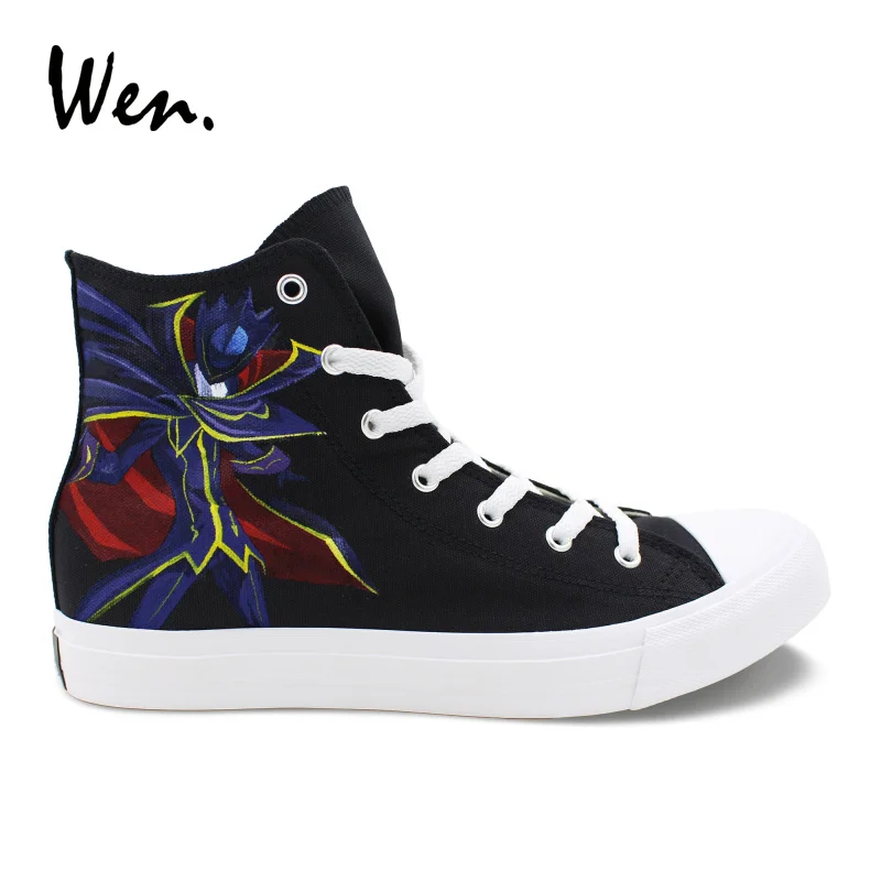 

Wen High Top Shoes Hand Painted Design Custom Anime Code Geass Lelouch Men Women's Canvas Sneakers for Unique Gifts