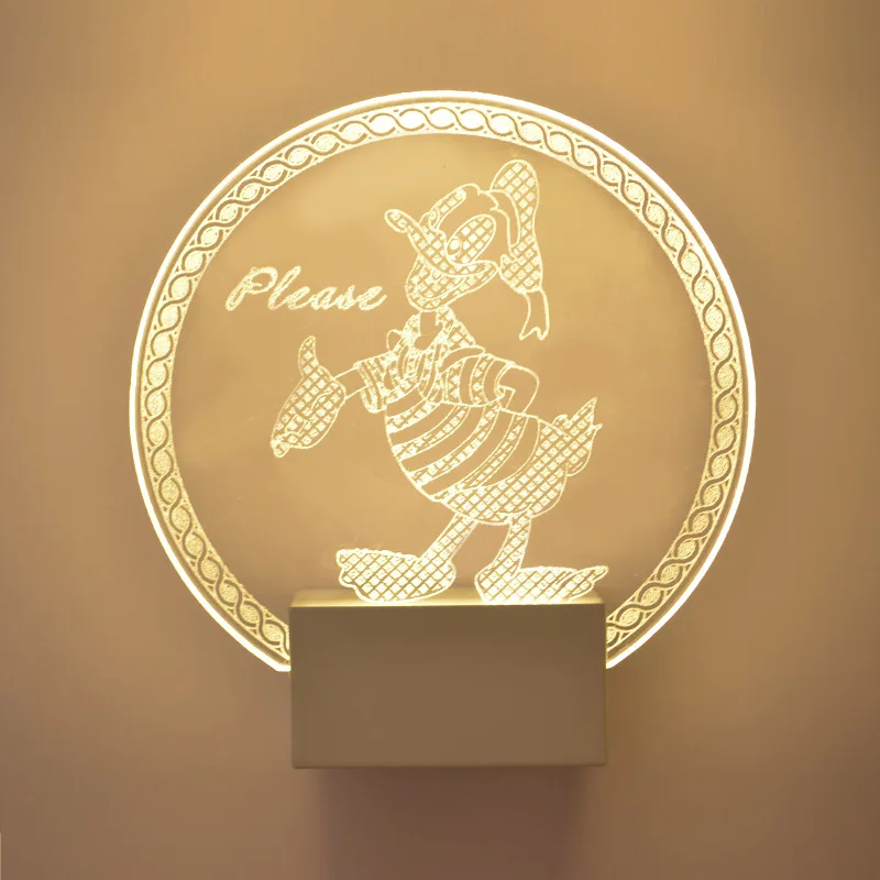 Акриловые светодиодные настенные лампы Дональд светильник в виде утки