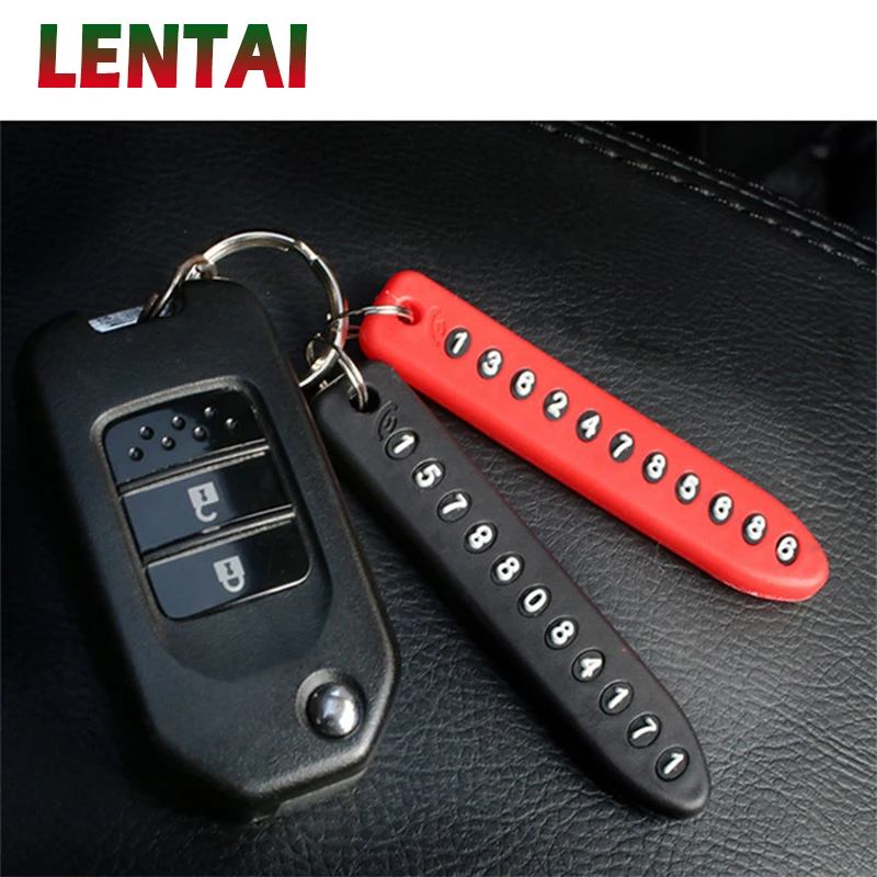 LENTAI 1 шт. автомобильный брелок для ключей с анти потерянный телефон номерной знак