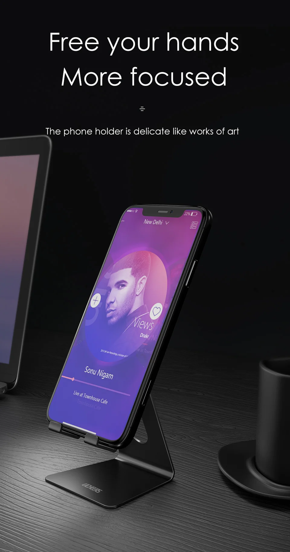 LINGCHEN держатель для телефона Подставка для iPhone 11 Xiaomi Mi 9 металлический держатель для телефона Складная подставка для мобильного телефона настольная подставка для iPhone 7 8 X XS