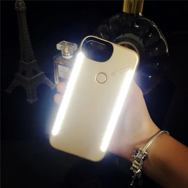 KISSCASE роскошный светодиодный ночник чехол для телефона iPhone X XR XS MAX 8 7 матовый 6 6S Plus