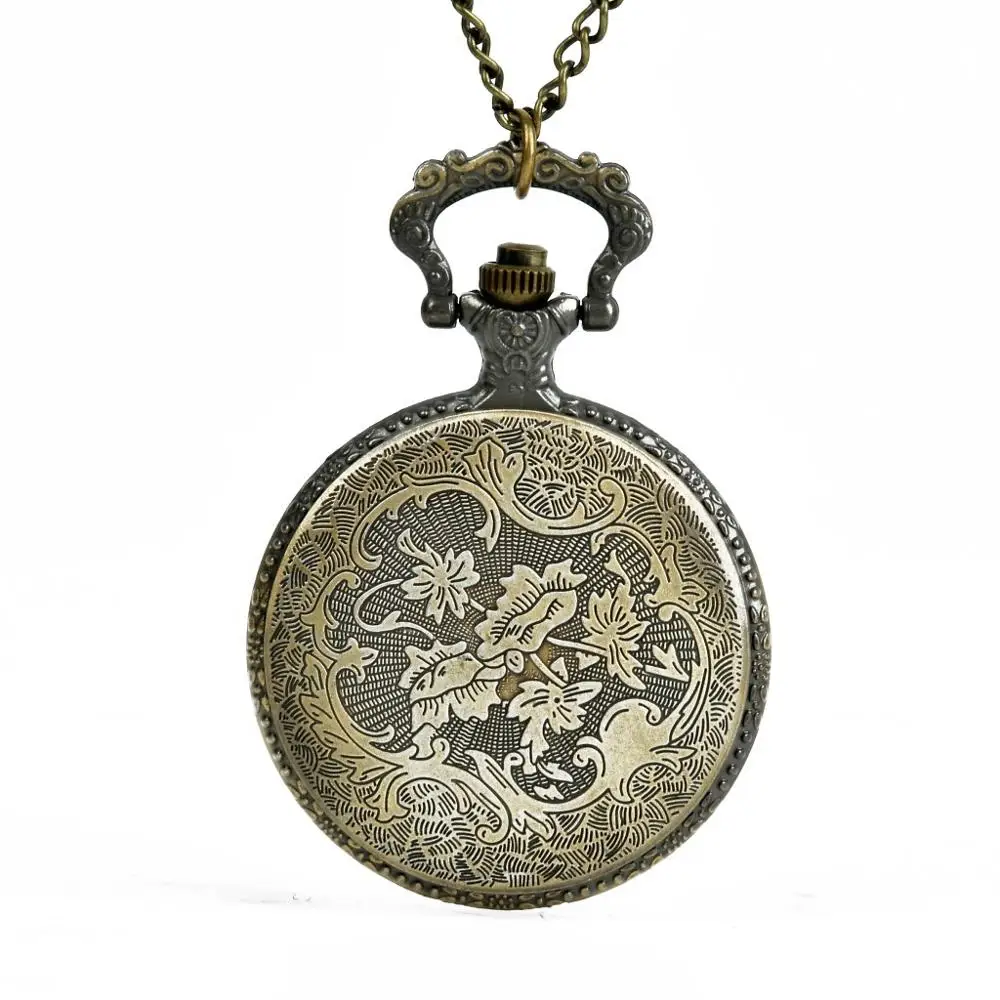 Fashion Vintage Unisex Quartz Pocket Watch Alloy Running Horse Necklace Pendant Men Women Chain Clock Gifts | Наручные часы