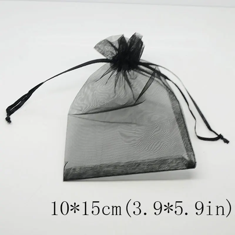 50 шт., 7x9, 9x12, 10x15, 13x18 см, сумки из органзы для упаковки ювелирных изделий, сумки для украшения свадебной вечеринки, сумки для подарков, 24 цвета