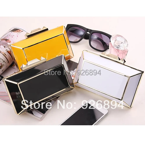 2016 Новый роскошный модный Высококачественный акриловый металлический клатч с