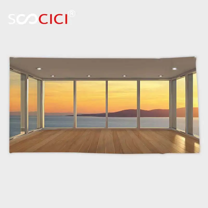 Ультрамягкое банное полотенце из микрофибры на заказ пустой дом в современном