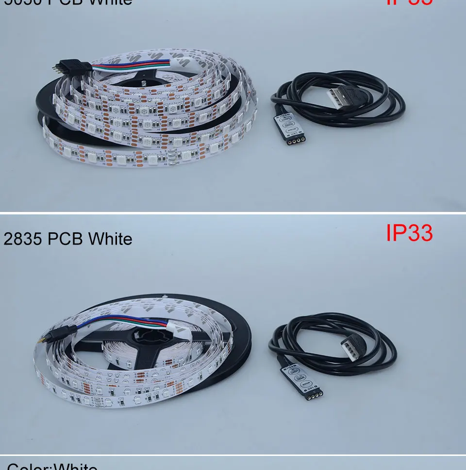 Светодиодная лента черный PCB 5V USB зарядное устройство 5050 RGB Светодиодная лента светильник ТВ ПОДСВЕТКА лента лампа RGB пульт дистанционного управления 1 м 2 м 3 м 4 м 5 м