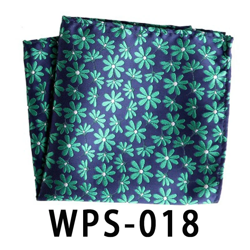 WPS-18 Новые дизайнерские мужские носовые платки, Популярные Квадратные носовые платки 25X25 см, большие мужские носовые платки с цветочным узором в горошек для мужского костюма - Цвет: WPS-18