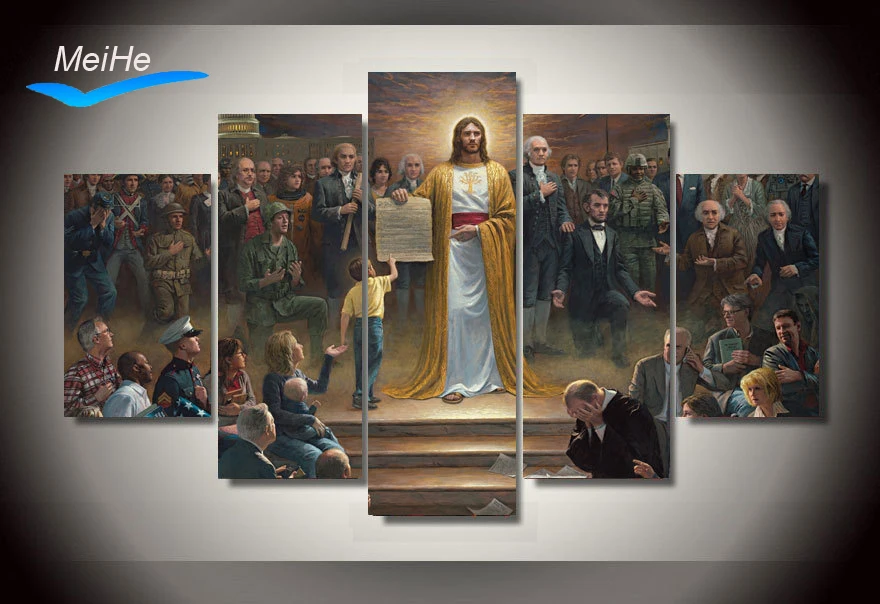 Классические картины в рамке с изображением Иисуса возвращающейся на землю