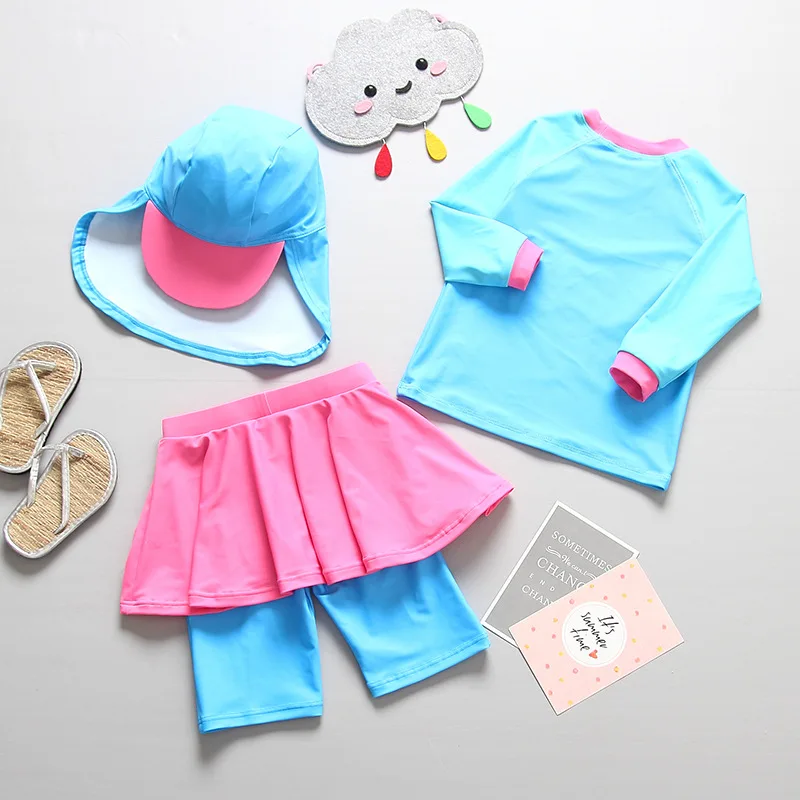 Купальник для девочки детский Рашгард ванный комплект УФ UPF50 + Одна деталь