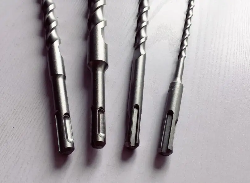 Сверло с круглым хвостовиком для роторного электрического отбойного молотка с двумя канавками 18/20/22/25 * 200 мм для сверления стен из цемента и бетона.