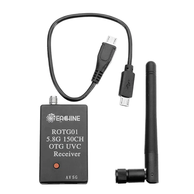 Eachine ROTG01 UVC OTG 5 8G 150CH полный канальный FPV приемник Белый Черный для Android мобильного