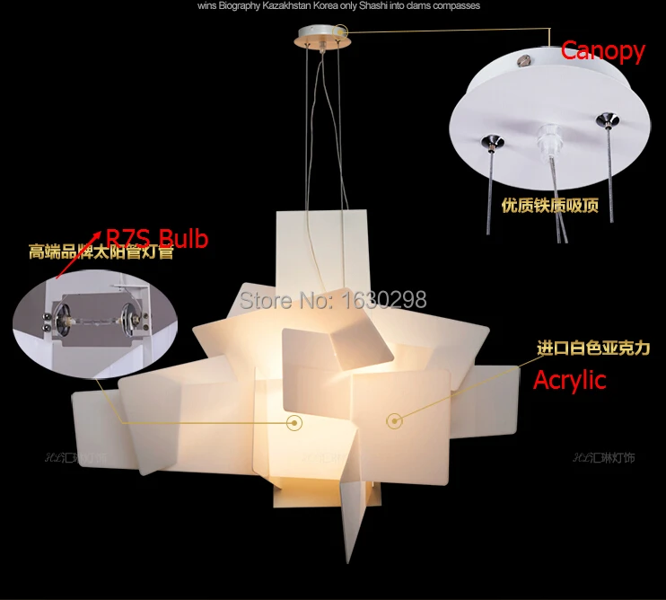 Современные подвесные светильники большого взрыва акриловые лампы для