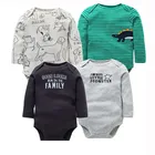 4 шт.Лот, Одежда для новорожденных, новинка 2022, модная одежда для маленьких мальчиков и девочек, детское боди из 100% хлопка, комбинезон для младенцев с длинным рукавом